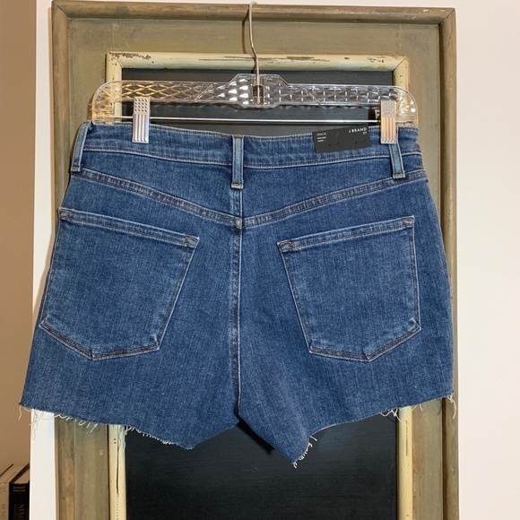 J Brand Gracie High Rise Raw Hem Denim Shorts Blue Size 27 - Picture 4 of 6